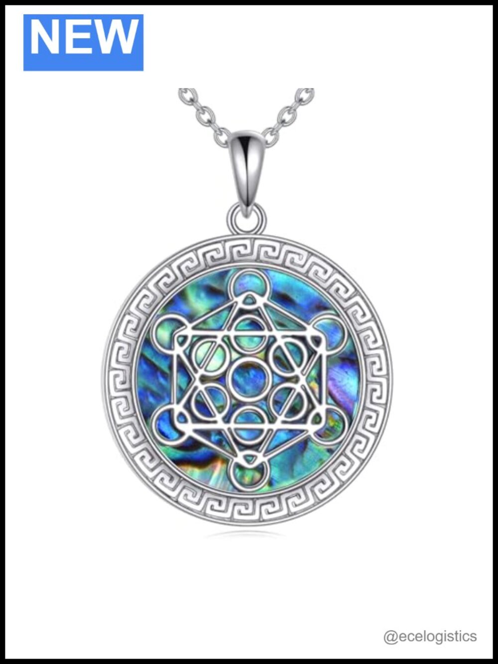 Metatron Cube Necklace Sterling Silver Chakra Pendant Amulet Sacred Geometric